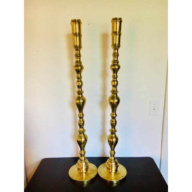 40 Large Vintage Brass Etched Moroccan Style Buffet Candle Holders A 