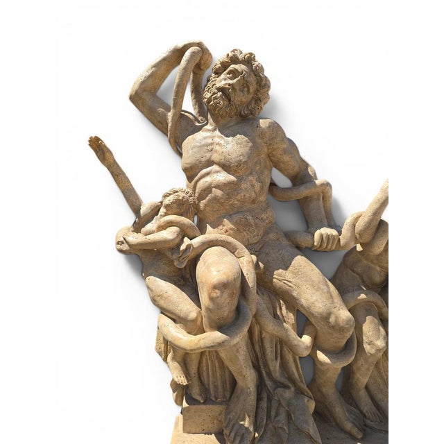 Italian Artist, Life-Size Lacoonte Sculpture, Marble For Sale - Image 3 of 16
