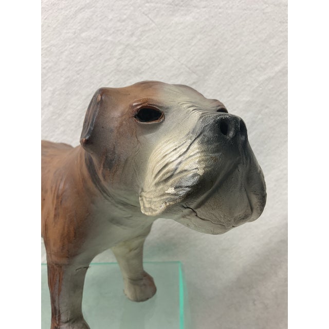 American Leather Clad Bulldog Figure. 2 of 2 For Sale - Image 3 of 7