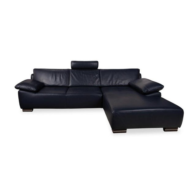Dark Blue Leather Corner Sofa from Willi Schillig For Sale - Image 17 of 18