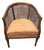 Vintage French Regency Style Cane Barrel Back Armchair From Beachler’s Drexel Heritage Gallery For Sale