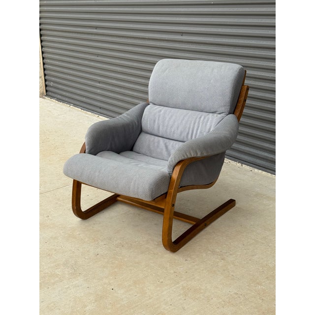 Mid-Century Modern C. 1970s Mid Century Danish Modern Stouby Polster Cantilever Lounge Chair For Sale - Image 3 of 11