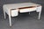 Art Deco Style Maitland Smith Brass Shagreen Printed Leather Desk For Sale - Image 10 of 13