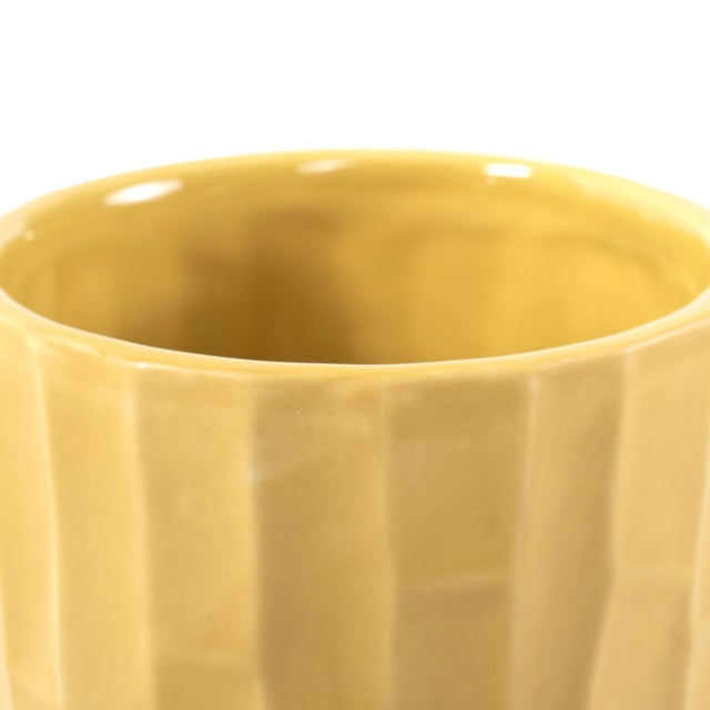Kenneth Ludwig Chicago Golden Bee Ceramic Cache Pot- Short For Sale - Image 4 of 9