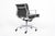 Mid-Century Modern Dark Gray Leather Office Chair Eames for Herman Miller Aluminum Group Soft Pad For Sale - Image 3 of 10