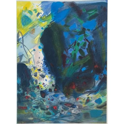 Chu Teh-Chun, Blue Season (Panel I), 2006, Lithograph For Sale - Image 4 of 4