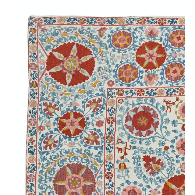 2020s 4.4x4.8 Ft Embroidered Silk Wall Hanging. Traditional Table Cover. New Bedspread For Sale - Image 5 of 5