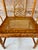 Late 20th Century Vintage Chinoiserie Regency Horseshoe Bamboo Rattan & Cane Side Chair For Sale - Image 5 of 12