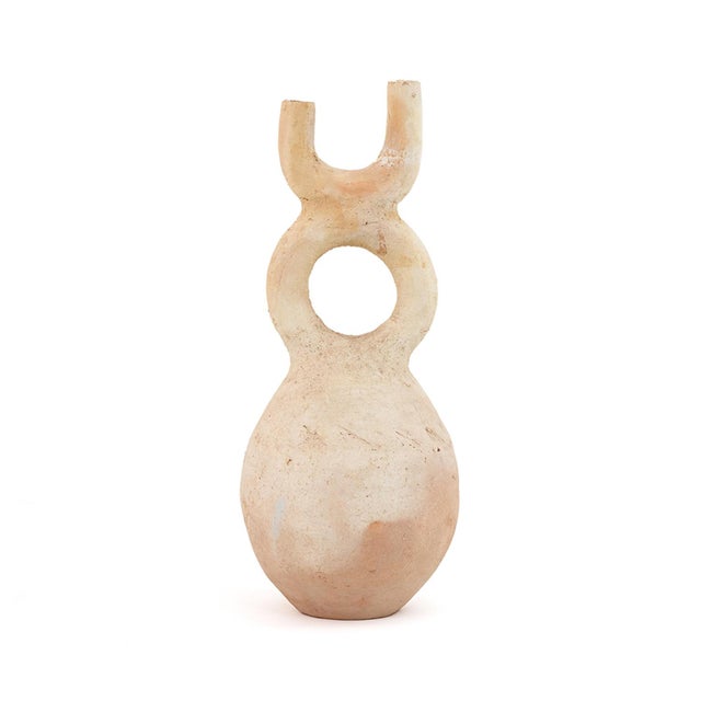 Unglazed Terracotta Sculptural Vase | One of a Kind For Sale - Image 6 of 10