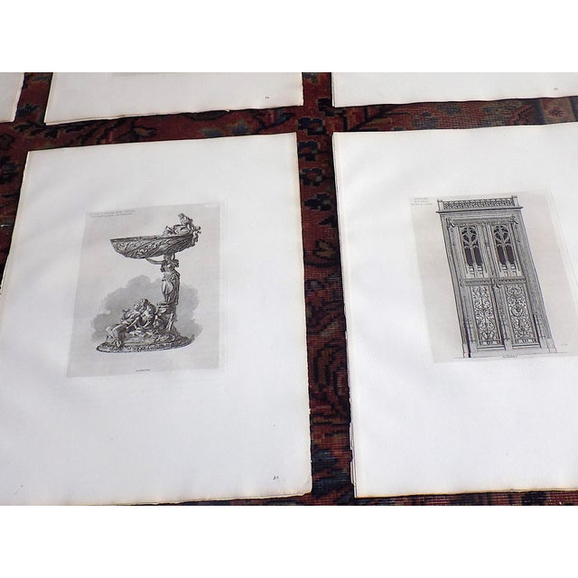 Mid 19th Century Antique 19th C. Large Folio Black & White Decorative Object Engravings - Set of 9 For Sale - Image 5 of 12