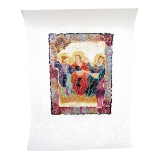 1990s Roy Tonkin "Graces I" Pencil Signed, Titled, Ap Glazed Etching Serigraph For Sale