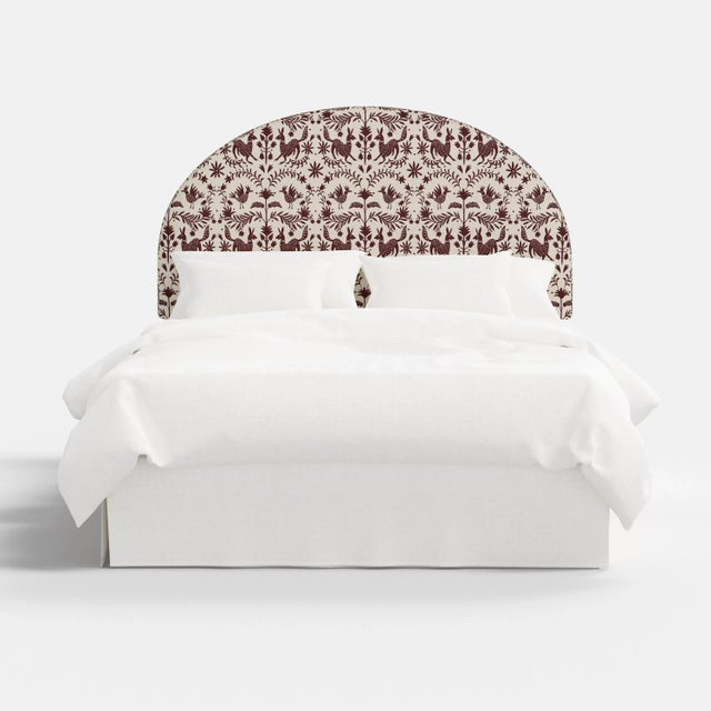 This fully upholstered headboard has a unique round shape, allowing you to chart a course for a bedroom retreat that is at...