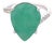 Natural Emerald Diamond Ring Size 7 14k White Gold 7.17 TCW Certified For Sale