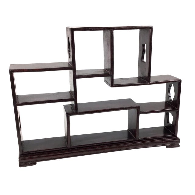 R 1910s Chinese Ming Style Nic Nac Shelf 12 X 9 X 2 For Sale