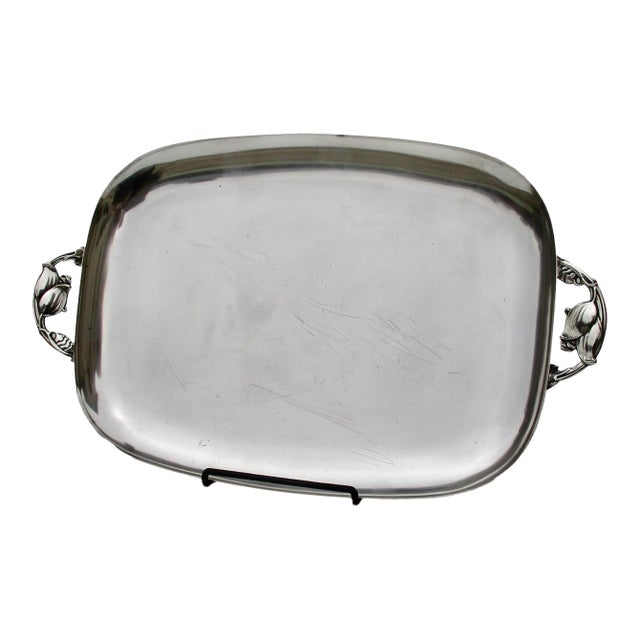 Danish Modern SilverPlate Serving Tray For Sale
