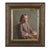 Gray Charles Mercier (French 1832 - 1909) Oil Painting on Board - Portrait of a Girl in Gray Silk Dress Dated 1857. For Sale - Image 8 of 9