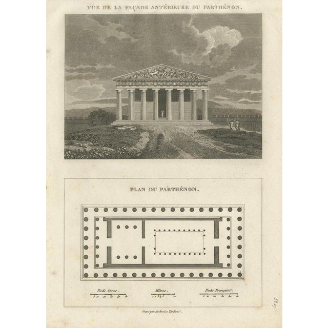 Tardieu, Parthenon, Athens, 1825, Engraving For Sale - Image 9 of 9
