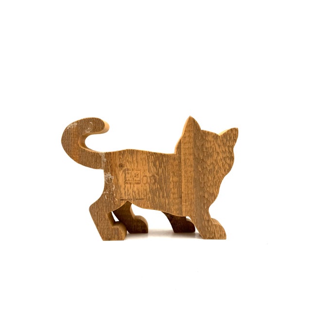 1970s Bottega Michelangeli, Cat Wood Sculpture, Orvieto Italy 1970s For Sale - Image 5 of 12