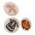 Set of 3 Vintage Spanish Studio Pottery Moth Ceramic Decorative Plates For Sale