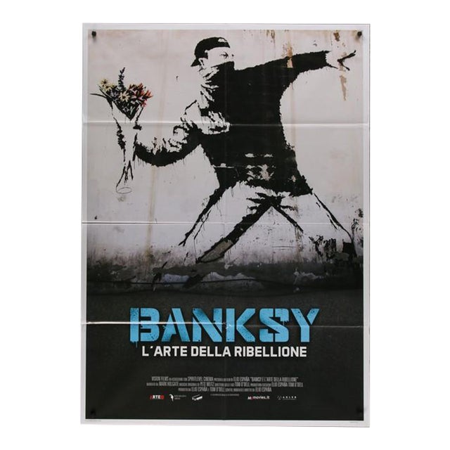 Banksy L'Arte della Ribellione Original Folded Italian Lithographic Movie Poster (two black magnets not part of the poster), 2020 For Sale