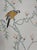 Chinoiserie Tropical Hand-Painted Wallpaper Panels, Soft Grey-Green Background With Exotic Floral, Bird & Monkey Mural, Set of 6 For Sale - Image 4 of 7