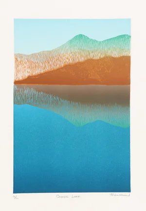 Franklin, Crater Lake, Etching