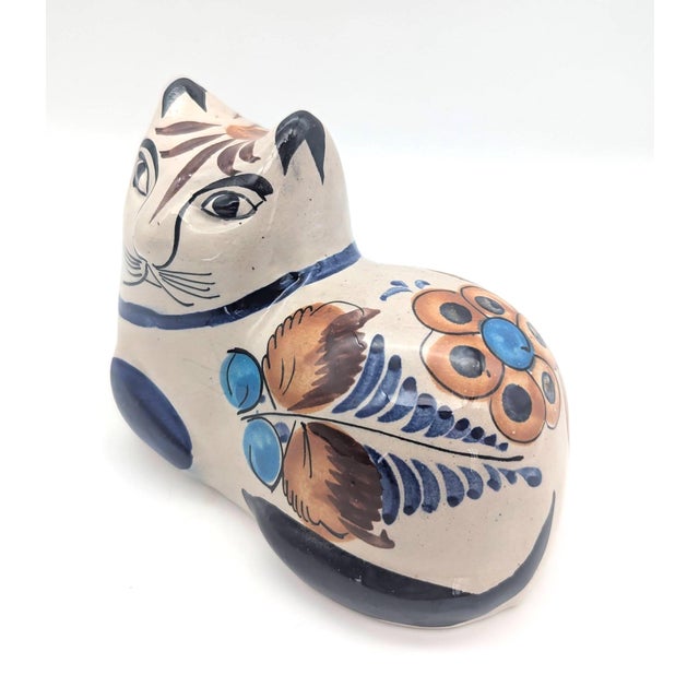 1970s 1970s Tonalá Mexico Ceramic Cat Figurine For Sale - Image 5 of 11