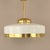 Massive brass chandelier with a pull system, freely adjustable, total length 100cm-140cm The lamp has an original...