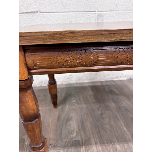 Jacobean Vintage Jacobean Revival Style Coffee Table Side Table End Table For Sale - Image 3 of 10