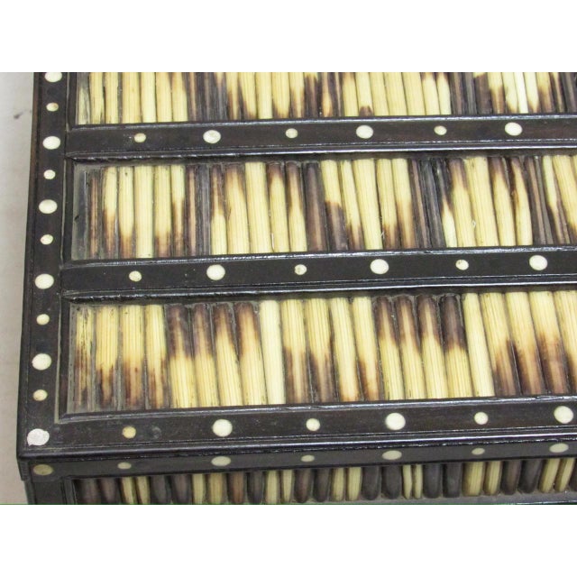 Large Antique Anglo Indian Fitted Quill Box For Sale - Image 12 of 15