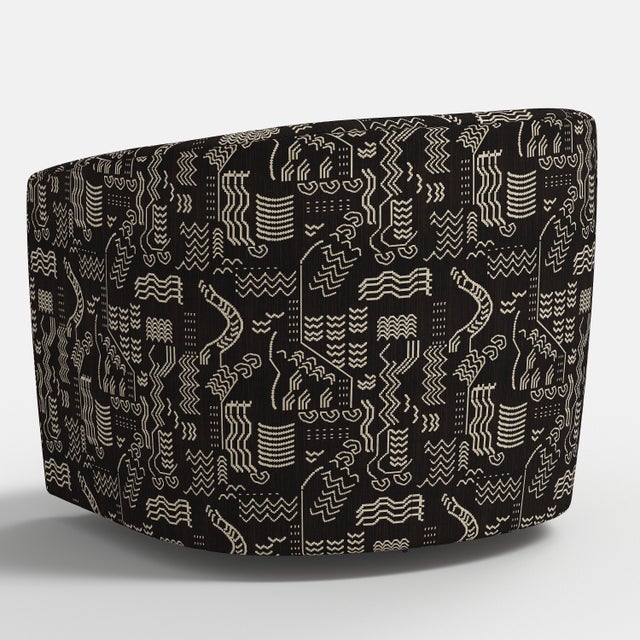 Lana Swivel Chair in Lhasa Chocolate For Sale In Chicago - Image 6 of 7