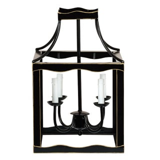 Black & Gold Lantern - Medium, 18.5" For Sale