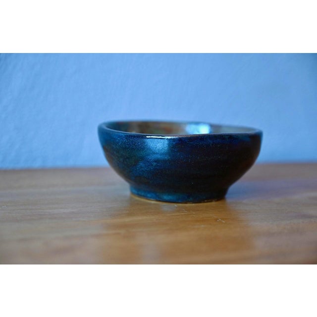 Vintage Glazed Stoneware Bowl, 1970s For Sale - Image 4 of 7