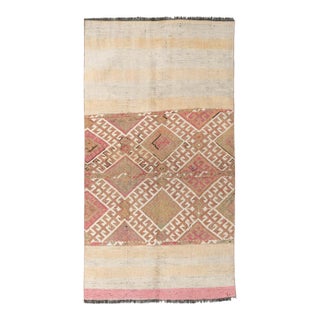 Vintage Washed Out Kilim Rug - 2`7″ X 4`11″ For Sale