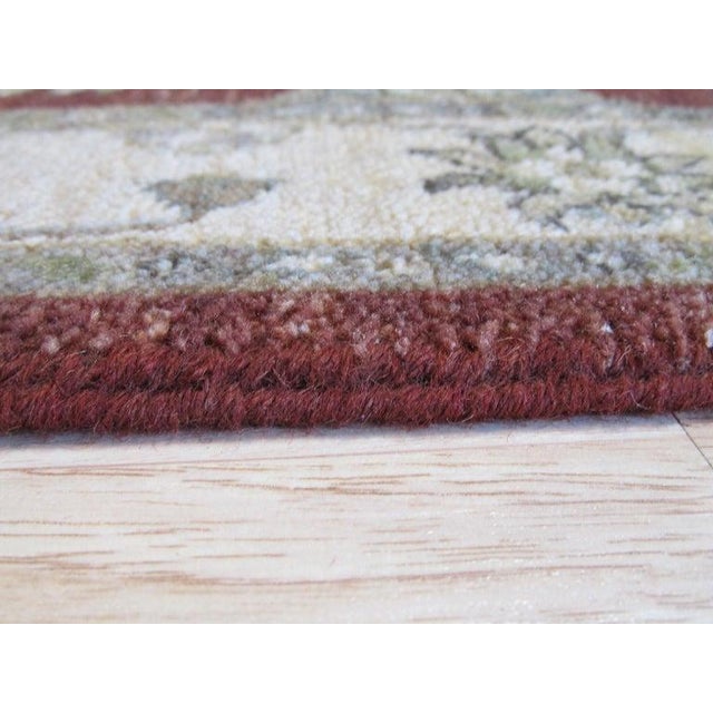 9x12 Red Hand-Knotted Wool Floral Cascade Classic Traditional Modern Carpet Rug For Sale - Image 4 of 4