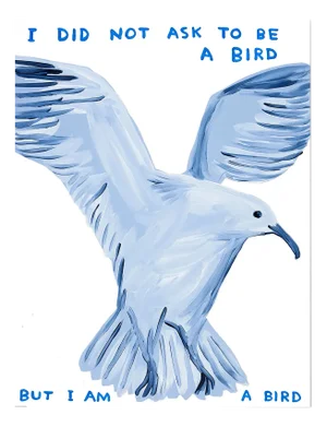 David Shrigley, I Did Not Ask to Be a Bird, 2021