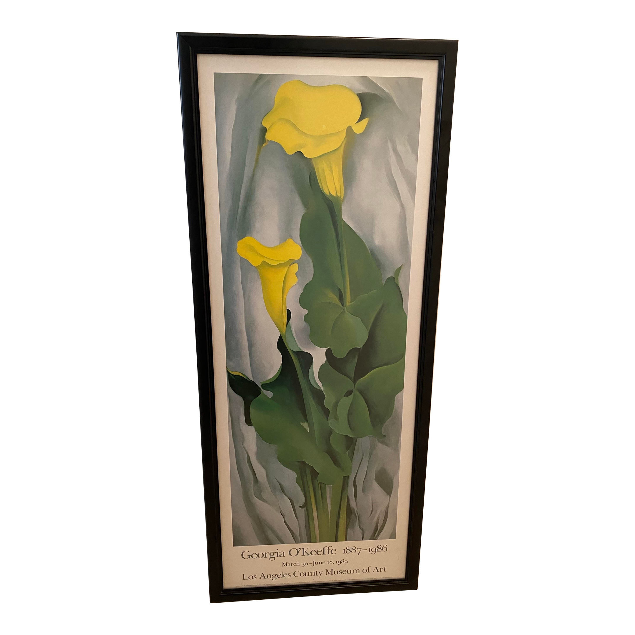 1980s Vintage Georgia O'Keeffe Poster Los Angeles County Museum of