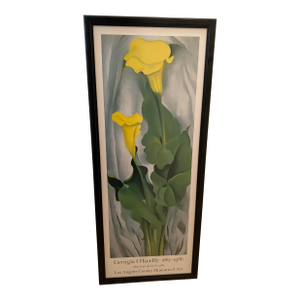 1980s Vintage Georgia O’Keeffe Poster Los Angeles County Museum of Art
