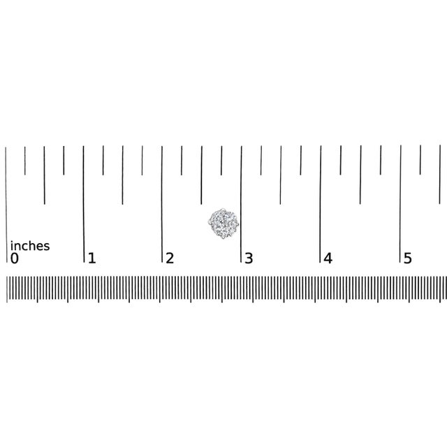 .925 Sterling Silver 1/2 cttw Prong Set Round-Cut Diamond Cluster Stud Earring (I-J Color, I2-I3 Clarity) For Sale In New York - Image 6 of 6