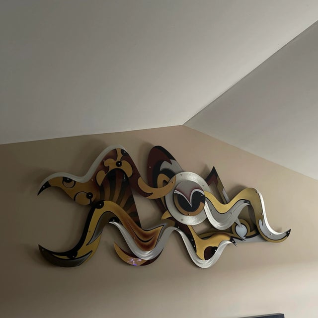 Haziza Shlomi Haziza H Studio Abstract Art Earth Tones Contemporary Modern Vision Wall Sculpture For Sale - Image 4 of 11