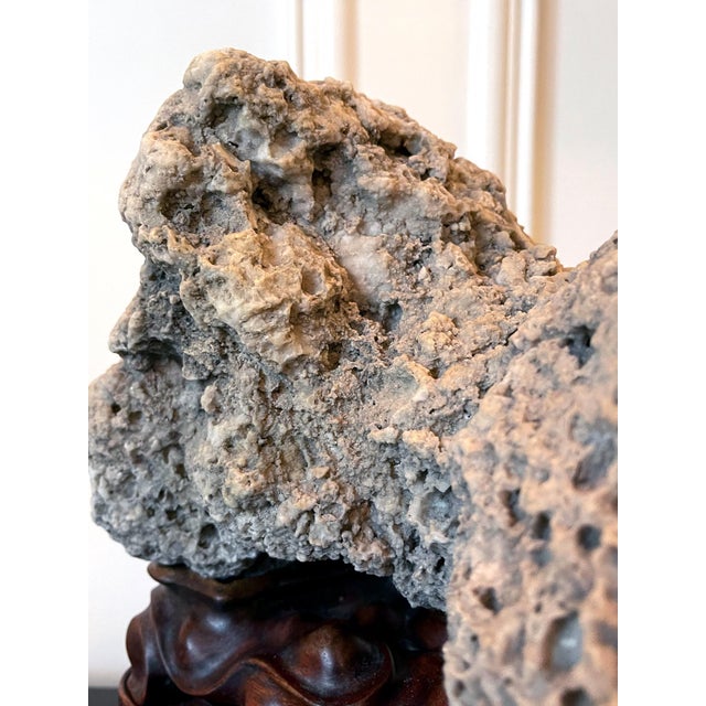 Rare Chinese Kun Scholar Stone on Display Stand For Sale In Atlanta - Image 6 of 18