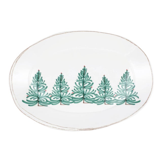 VIETRI Melamine Lastra Holiday Oval Platter For Sale