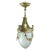 Gold Art Nouveau Bronze Hanging Lamp in Teardrop Shape, 1900s For Sale - Image 8 of 8