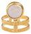 Isis Pearl & Gold Chunky Mystic Ring, Size 4 For Sale