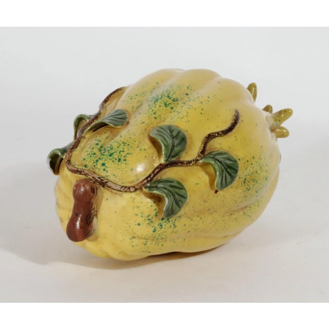 Chinese Porcelain Altar Fruit in the Form of a Buddha's Hand Citron For Sale In Philadelphia - Image 6 of 7