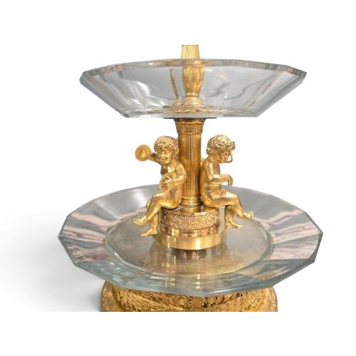 French Empire Gilt Bronze and Cut Glass Centrepiece Set, 1810, Set of 3 For Sale - Image 10 of 18
