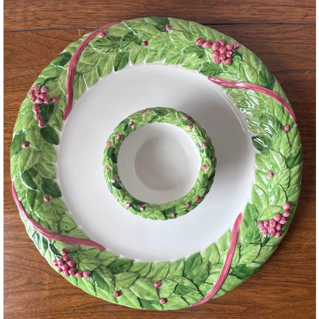 Green The Mane Lion-Italian Serving/Chip & Dip Platter For Sale - Image 8 of 8