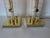 1980s Vintage Sciolari Style Brass & Clear Ribbed Lucite Table Lamps – Pair For Sale - Image 4 of 12