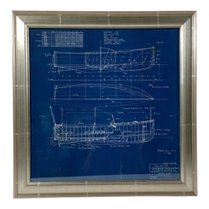 Charming Original Blueprint for Yacht Tender Onboard Yacht Rima