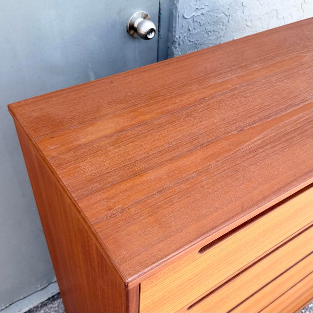 Wood Danish Modern Teak Tallboy Dresser by Nils Jonsson for Tørring Møbelfabrik For Sale - Image 7 of 10